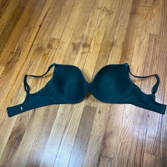 Victoria's Secret Black Ivy Lace Perfect Shape Push-Up Bra Emerald Green Gold - Picture 5 of 8